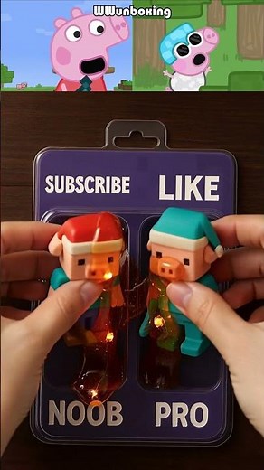 George Pig x Peppa Pig cartoon x Minecraft unpacking #unboxing #minecraft #peppapig