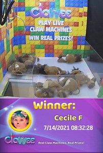 I played Clawee and won a real prize! Check it out! --->