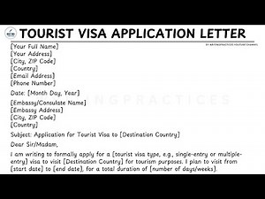 How To Write A Tourist Visa Application Letter Step by Step Guide | Writing Practices