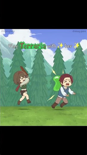 Playing Terraria with your partner ❤️