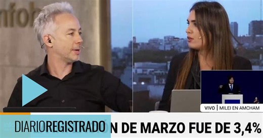 Gritos y acusaciones cruzadas: "Yo no defiendo al Gobierno, vos sí", Diego Iglesias expuso a su compañera en vivo