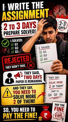 😡assignment rejected with up coming fine😡.day 25 of 365days challenge #challenge #minivlog #volge