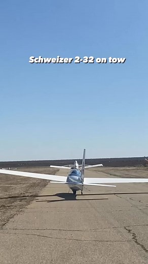 Towing the beautiful American Glider the Schweizer 2-32 today. This glider’s backseat can hold 2 people! ...#soaring #aviat #adventureofalifetime #avgeek #avgeeks #aviationgeek #sailplane | soaringacademy