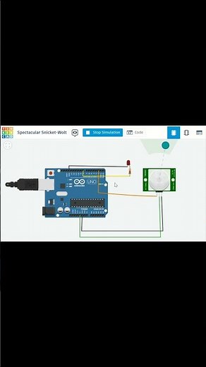 PIR Motion Sensor with Arduino UNO in Tinkercad | Motion Detection Project