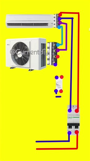 AC Indoor & Outdoor Unit Wiring | Single Phase Split AC Setup ❄️