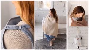 ACTIVE BABY Muslin Nursing Cover for Breastfeeding mom with Adjustable Hoop for Hand Free Breathable Nursing Cover up |100% Muslin Cotton Light Weight Breastfeeding Cover wrap Shawl Scarf (Beige)