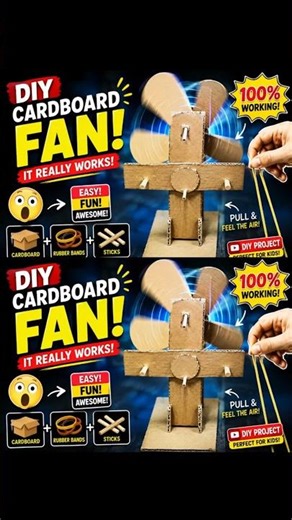 I Made a Cardboard Fan… It Actually Works! (Easy DIY)