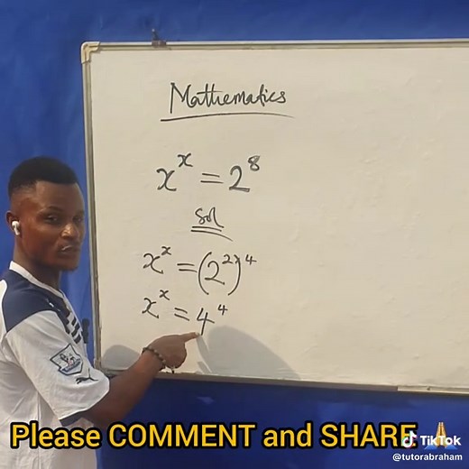 How to solve same power and base exponential equation #mathematics #exponentialequation #education #academy #science