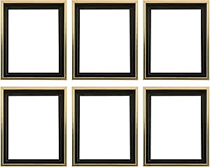 Creative Mark Illusions Floater Frame For 3/4" Deep Canvases - 24x30 Gold/Black - No Glass or Backing - Wood Composite Floating Illusion Frame for Canvas Paintings- With Hanging Hardware