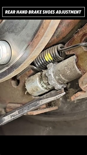 REAR HAND BRAKE SHOES ADJUSTMENT #shortvideo #shorts #short