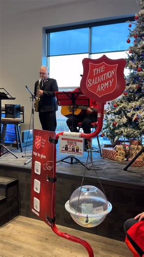 The Salvation Army Kettle Campaign is kicking off today, right here at Gow’s! Come enjoy the music until 4:00pm and support the Salvation Army as they help those families in need this season. 🎶 | Gow's Home Hardware and Furniture