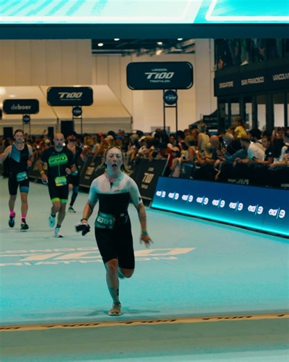 Laura Kirkpatrick on Instagram: "doing SPORTS 🤙🏼🤙🏼 don’t drown, use those thighs on the bike and crawl to the finish line, completed it mate 🫡 full debrief pending @t100triathlon @t100club #triathlon #t100 #cycling"