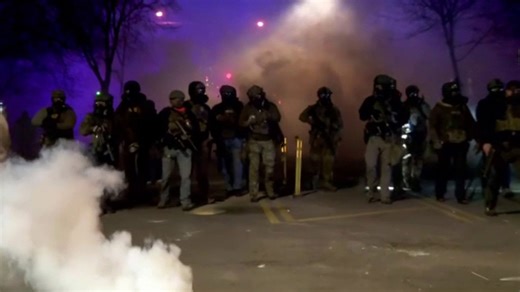 Tear gas, flash bangs deployed during live interview after ICE shooting