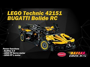 Motorizing with LEGO Technic 42151 BUGATTI Bolide! #legotechnic #buwizz #legorc #drifting #rccar