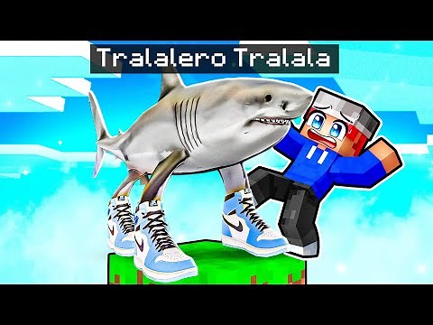 Stuck On ONE BLOCK With TRALALERO TRALALA in Minecraft!