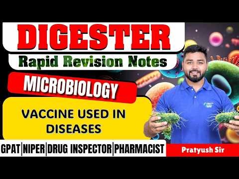 D-135 | Vaccine Used In Diseases- Microbiology | Rapid revision notes for GPAT