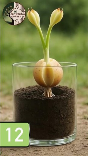 From Seed Potato to Harvest in Seconds 🥔 #timelapse #aigrowthjourney