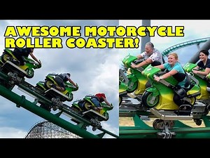 Awesome Motorcycle Themed Roller Coaster! Toverland Netherlands Onride 4K POV