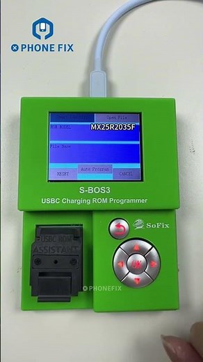 How to Use SoFix S-BOS3 CD3215 CD3217 USB-C Charging IC ROM Programmer to Repair MacBook/iPad/iPhone