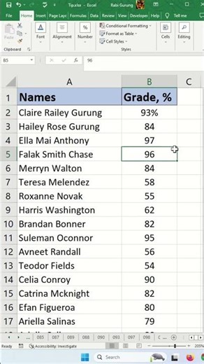 Convert number to percentage without multiplying by 100 - Excel Tips and Tricks #shorts #fyp