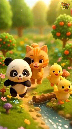 Mini Panda, Cat & Ducklings in a Magical Tiny Forest!