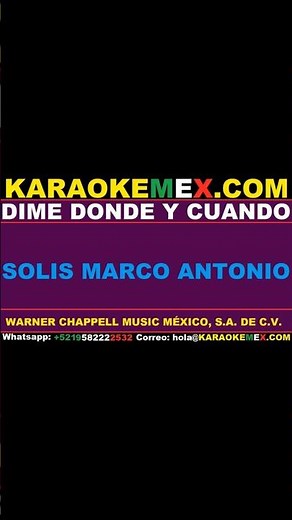 karaoke los bukis - dime donde y cuando #karaokemex