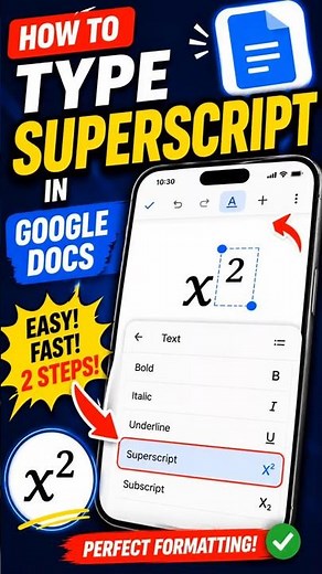 How to type superscript in Google Docs #viral #shorts #tips