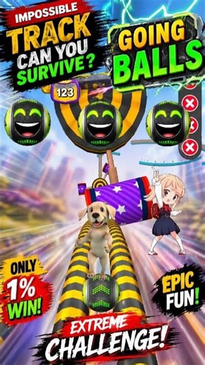 🏆 GOING BALLS EXTREME CHALLENGE 😱🔥 | ONLY 1% CAN WIN!#shorts #gaming #ballgame #gameplay #mobilegame