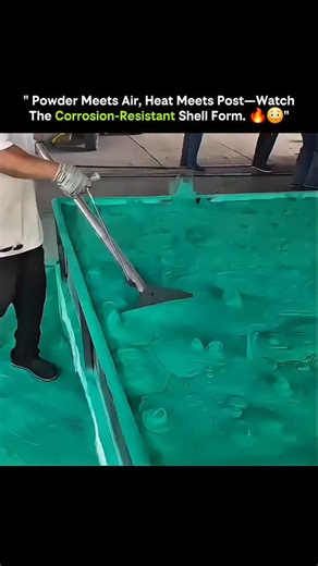 Knowledge Matrix on Instagram: "How Fluidized Bed Coating Creates a Protective Shell 🛡️🔥 This video shows the fascinating industrial process of fluidized bed coating, where powder particles are suspended in an upward flow of air, creating a fluid-like state. When a heated object is dipped into this “liquid” powder bath, the particles instantly melt and fuse, forming a smooth, uniform, corrosion-resistant coating. This method allows manufacturers to protect metal parts, tools, and components ef