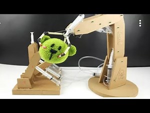 DIY Hydraulic Powered Robotic Arm From Cardboard At Home Amazing