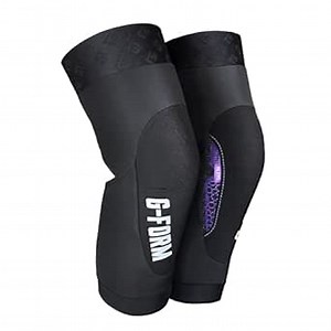 G-Form Terra Mountain Bike Knee Guards - Flexible Guards for Sports - Mountain & Dirt Bike Knee Pads - Machine-Washable Protective Gear with Mesh Cutouts - Black, Adult XS