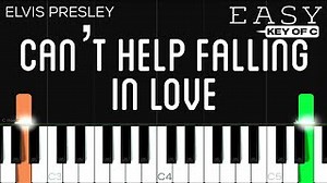 Elvis Presley - Can’t Help Falling In Love | KEY OF C | EASY Piano Tutorial Chords - ChordU