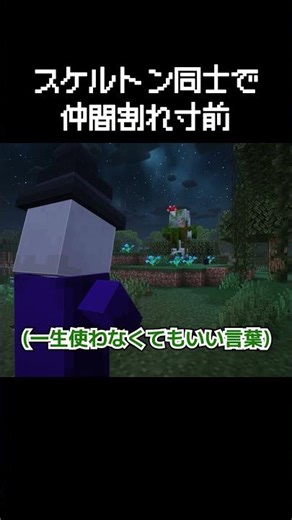 The moment when Minecraft skeletons almost fell out with each other