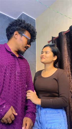 😂❤️😁 @followers #husbandwifefunnyreels #couple | Anjan Shakya