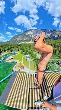 27m Handstand Dive 🤸‍♂️ Does the cameraman jump too? Tim Tanic #highdiving #cliffdiving