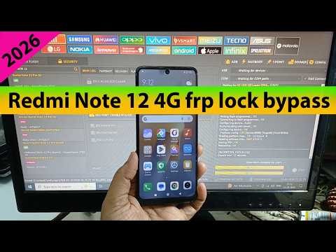 Xiaomi Redmi Note 12 4G frp lock bypass by unlock tool 2026.