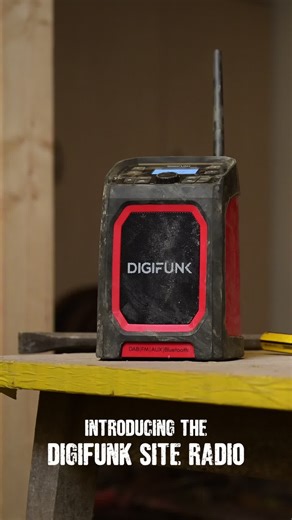 Toughest Radio for Builders. DigiFunk has it's own in-built battery. Long-Lasting Power.