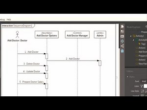 Sequence diagram for hospital management system in Star UML