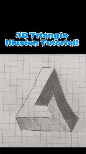 3D Triangle Illusion Tutorial! #viral