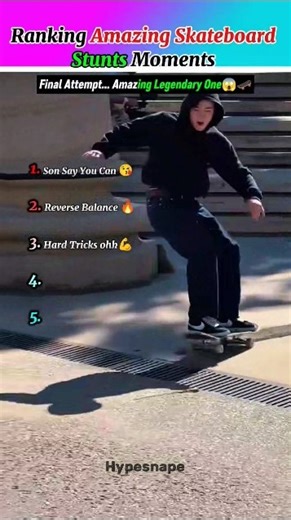 Ranking unbelievable Skateboard Tricks 💪♥️