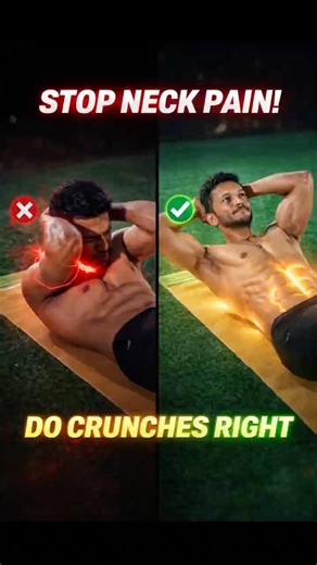 “99% people do crunches wrong 😳 Fix it NOW!” #youtubeshorts #crunches #gymmotivation #youtubeindia