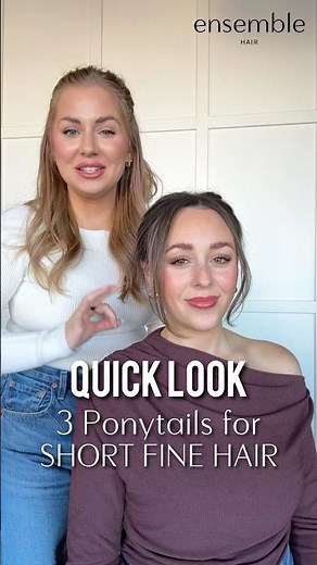 3 PONYTAILS FOR SHORT, FINE, HAIR || Light Weight Ponytail Extensions