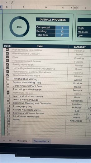 Make your life easier with this Google Sheets ToDo list! #todo #list