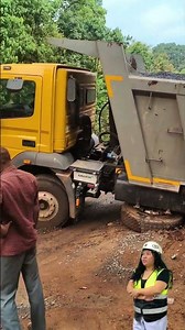 Overloaded Dump Truck = Stuck Disaster!