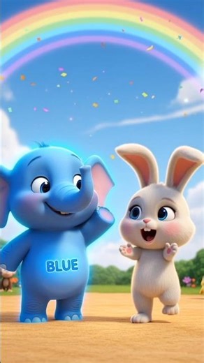 "Blue Elephant & Rabbit's Fun Color Game | Kids Coloring Story"