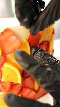 How to Decorate a Cake with Fresh Fruits | Strawberry & Orange Wrap Technique 🍓🍊 No Fondant Needed