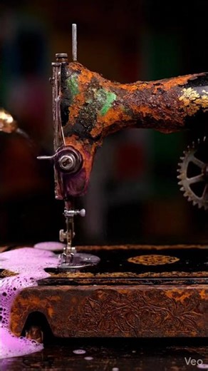 Heavy Rusted Sewing Machine Restoration | Satisfying Cleaning ASMR 😱😱😱
