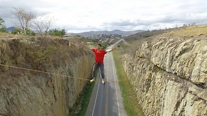 9.2K views · 13 reactions | Watch this daredevil tightrope across a busy road  | Storytrender | Facebook