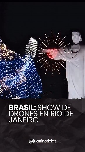 SHOW DE DRONES con la imagen de la VIRGEN en RÍO DE JANEIRO 🇧🇷 Se viralizó la imagen de la Virgen frente a frente al Cristo Redentor. Miles de drones lograron un show único. 👇¿Te gustó? #juaninoticiasvirgen #virgenriodejaneiro #cristoredentor | Juani Fernández Juvé