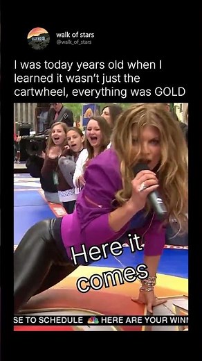 Fergie ICONIC cartwheel wasn't everything! #funny